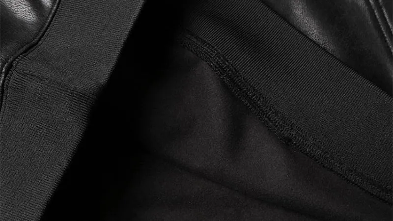 Men's Winter Casual Leather Hoodie