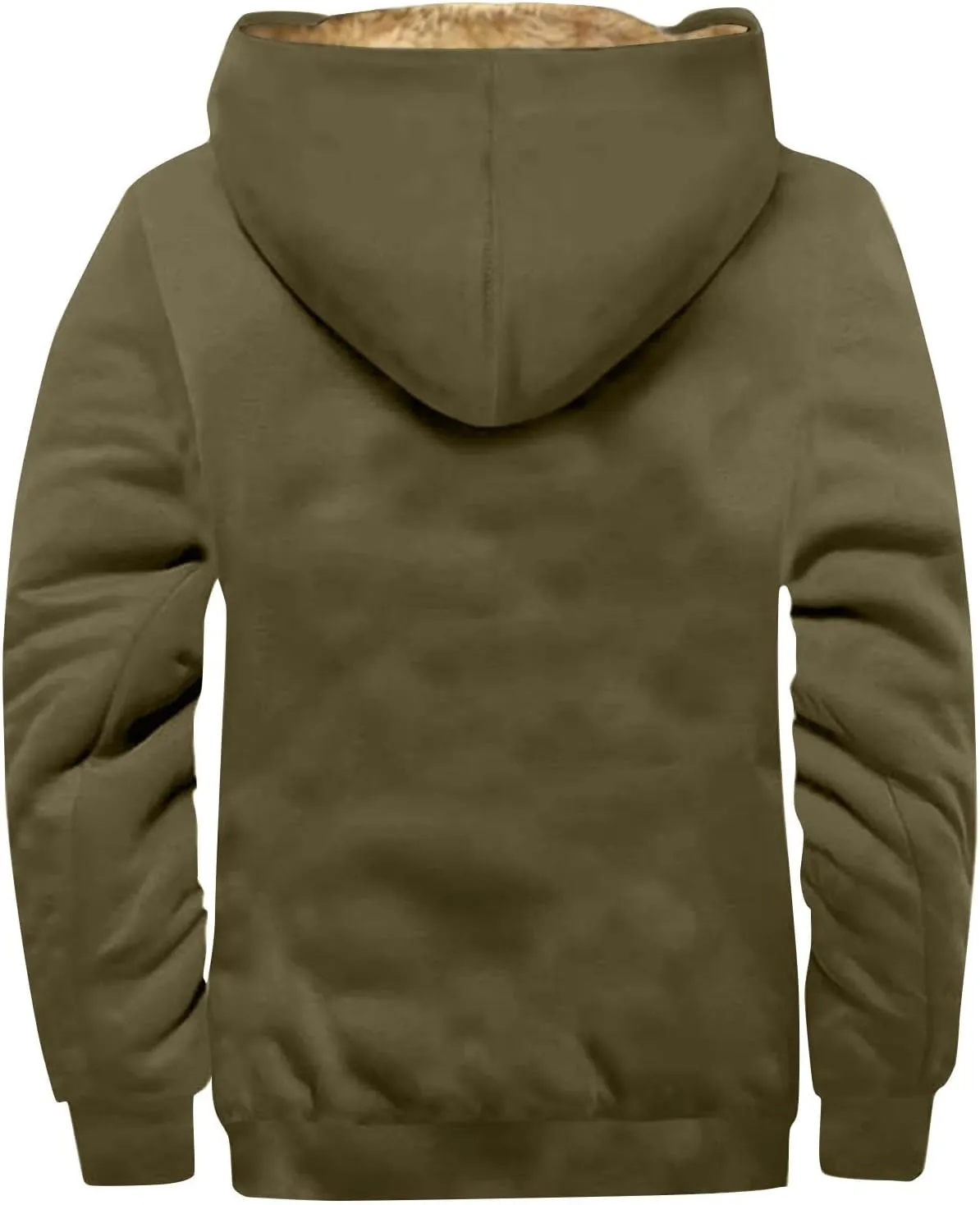 Mens Winter Coats Sherpa Fleece Jacket USA Flag Graphic Big and Tall Zip Up Outdoor Thicken Jacket with Pockets