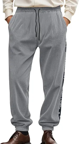 Mens Winter Fleece Sherpa Sweatpants Drawstring Thermal Athletic Pants Fashion Casual Trousers with Pockets