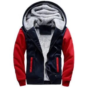 Men's Winter Hoodie With Zipper And Fleece