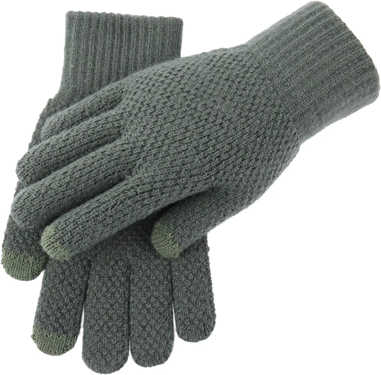 Men's Winter Touch Screen Gloves Warm Knit Gloves Thermal Texting Mitten for Men and Boys