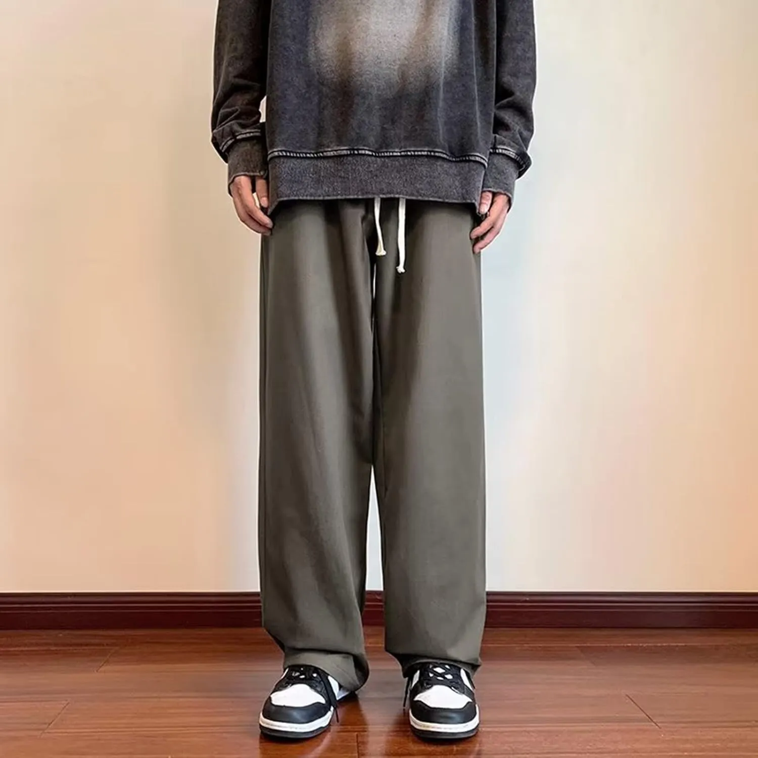 Mens Workout Cargo Sweatpants Long Multi-Pockets Outdoor Pants Men's Fleece Cargo Jogger Athletic Pants Heavyweight