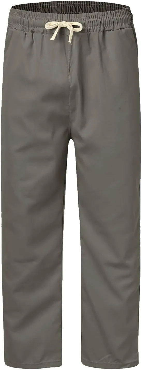 Mens Workout Cargo Sweatpants Long Multi-Pockets Outdoor Pants Men's Fleece Cargo Jogger Athletic Pants Heavyweight