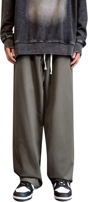 Mens Workout Cargo Sweatpants Long Multi-Pockets Outdoor Pants Men's Fleece Cargo Jogger Athletic Pants Heavyweight