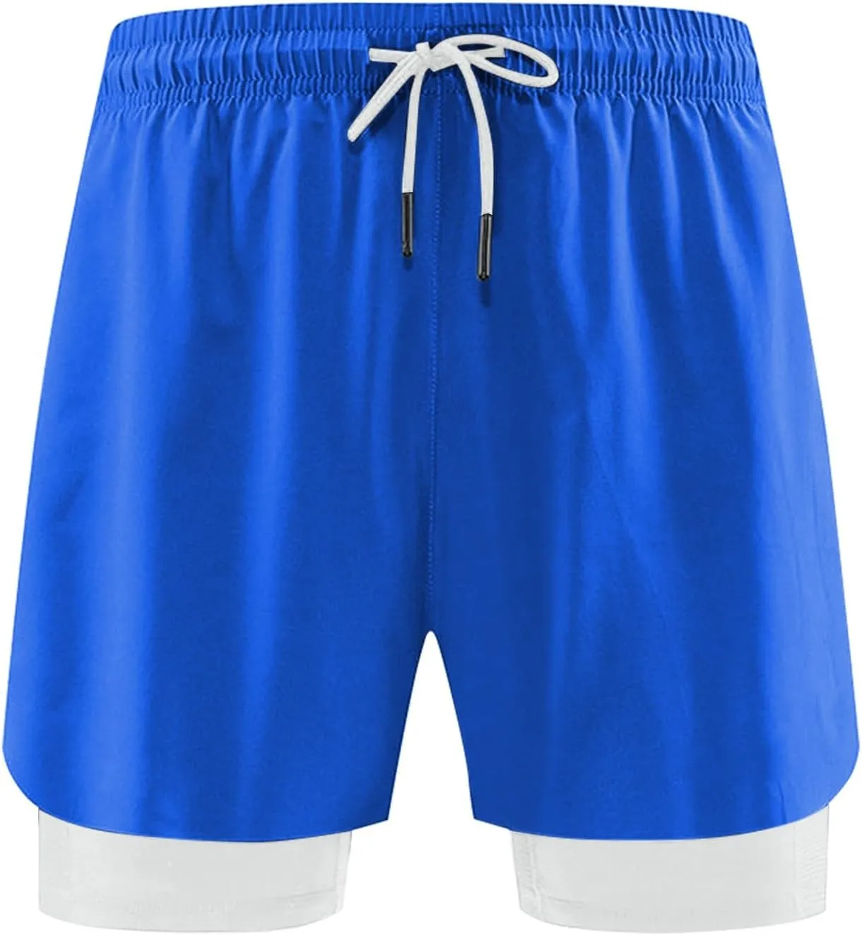 Men's Workout Running Shorts Athletic Elastic Waist Drawstring Shorts Solid Lightweight Gym Outdoor Pants