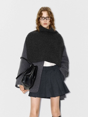 Merino Wool Scarf Coat Mild Weather Heavy Duty Buckle