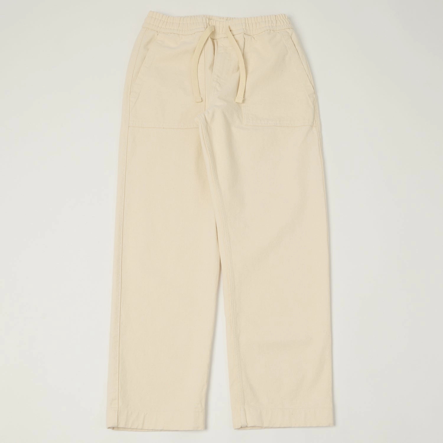 Merz b. Schwanen 'Good Basics' Drawstring Trousers - Nature Adaptable Style Button front