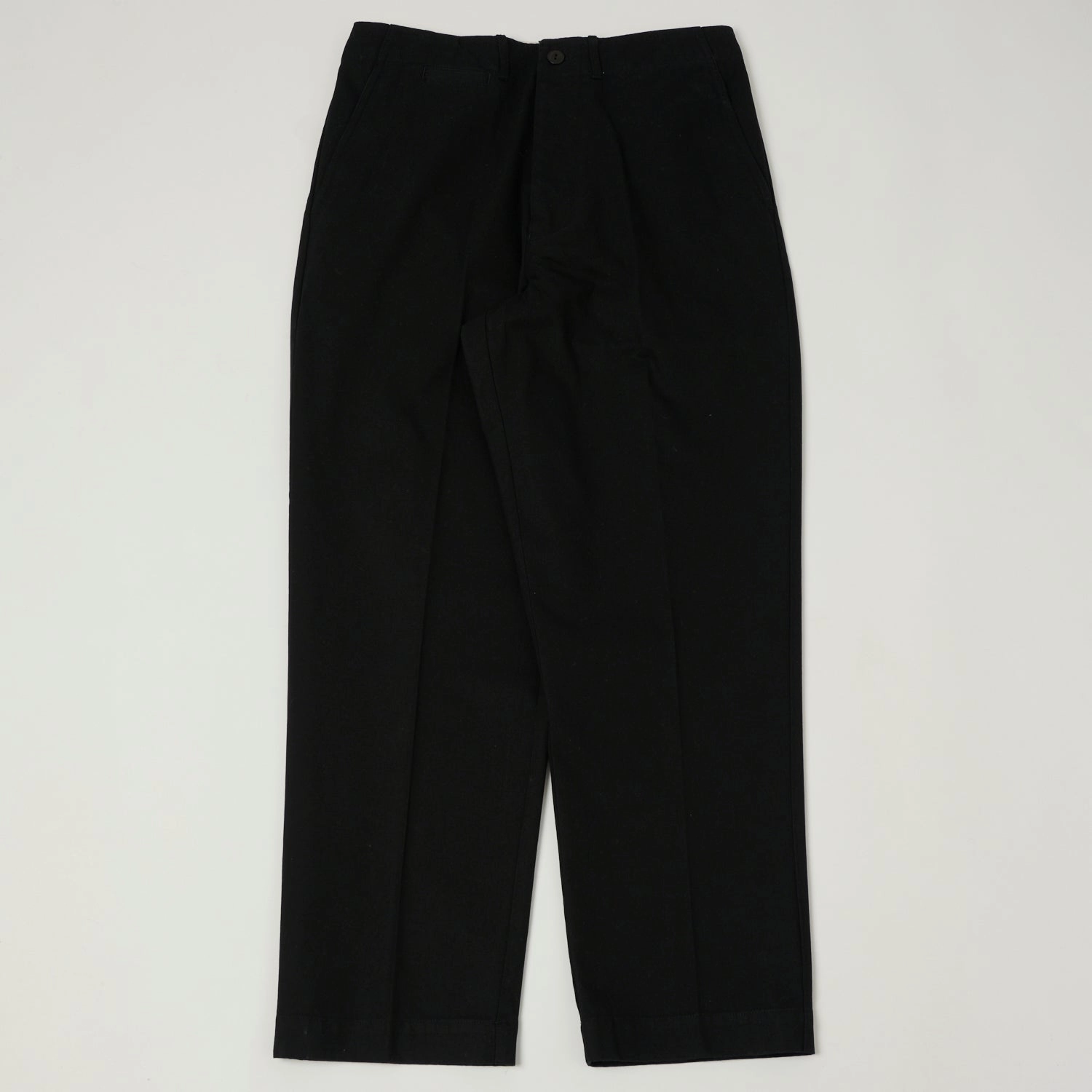 Quick Comfort Fit Utility Ready Merz b. Schwanen 'Good Basics' Organic Cotton Twill Chinos - Deep Black