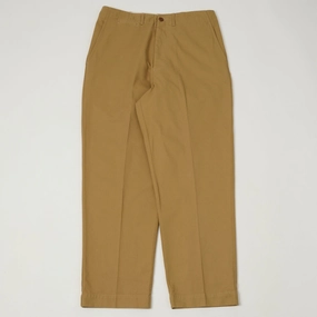 Quick-Dry Material Merz b. Schwanen 'Good Basics' Organic Cotton Twill Chinos - Khaki