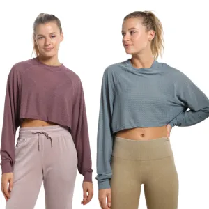 Mesh Raglan Cropped Top