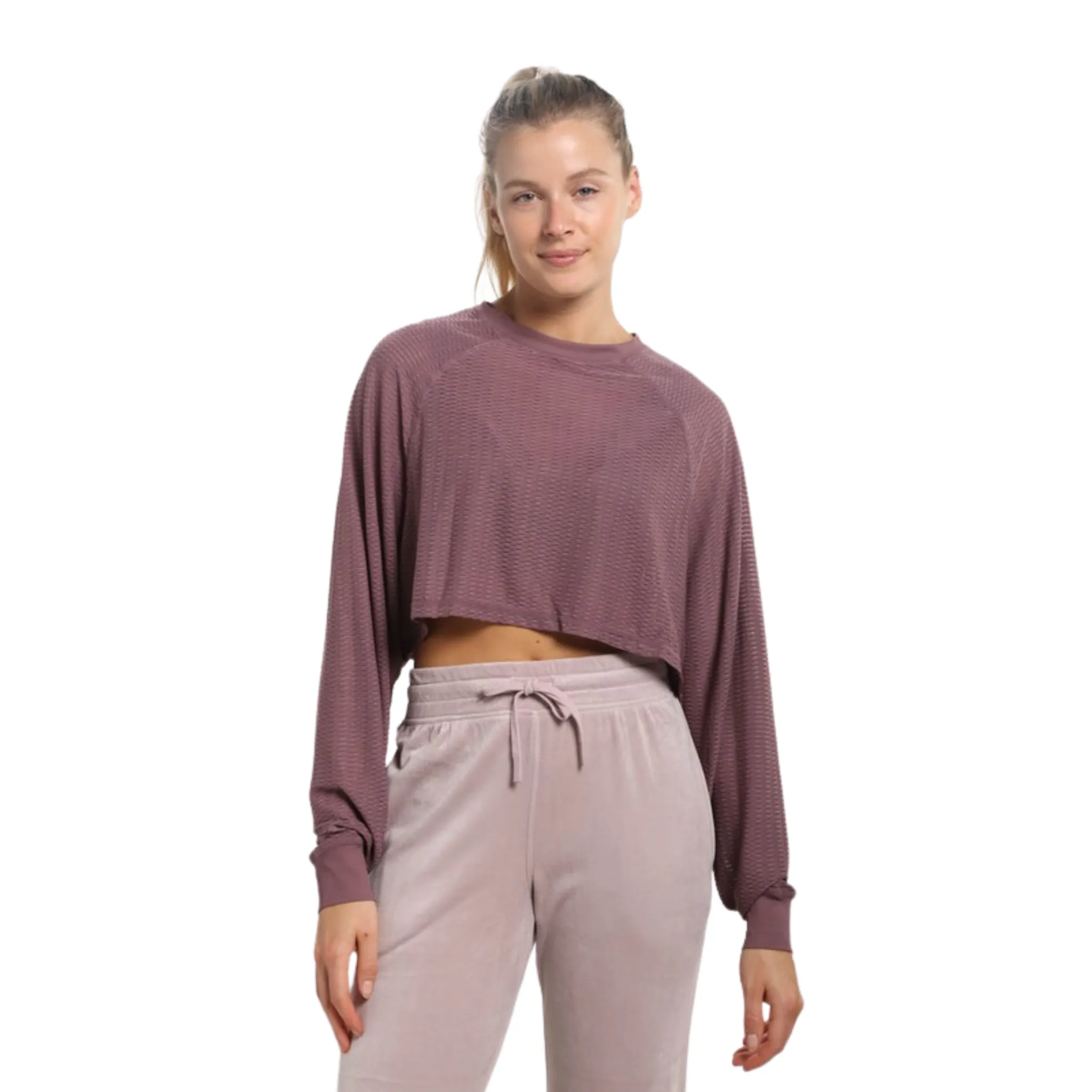 Mesh Raglan Cropped Top