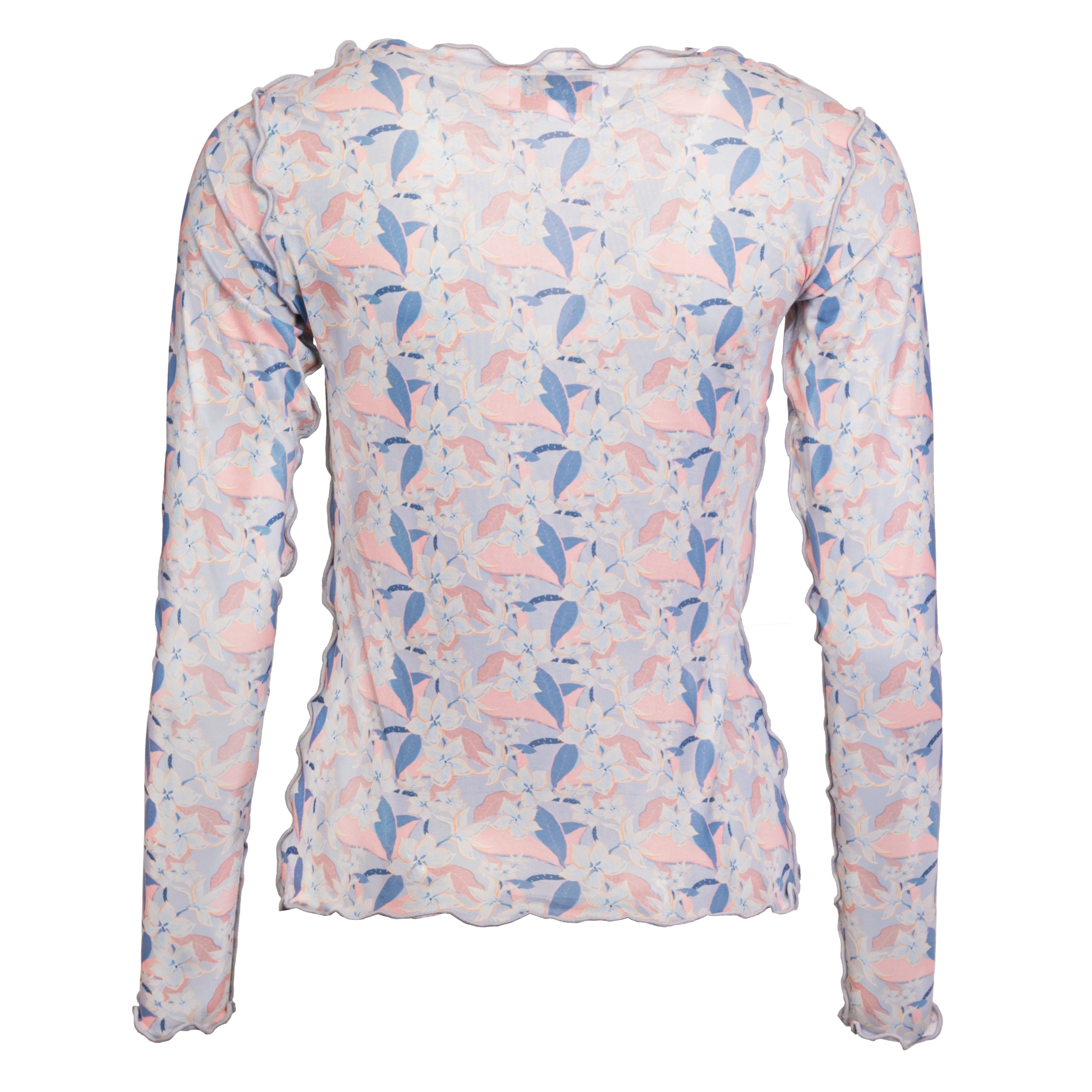 MESH-TOP-2 - LIGHT BLUE ROSE LEAF