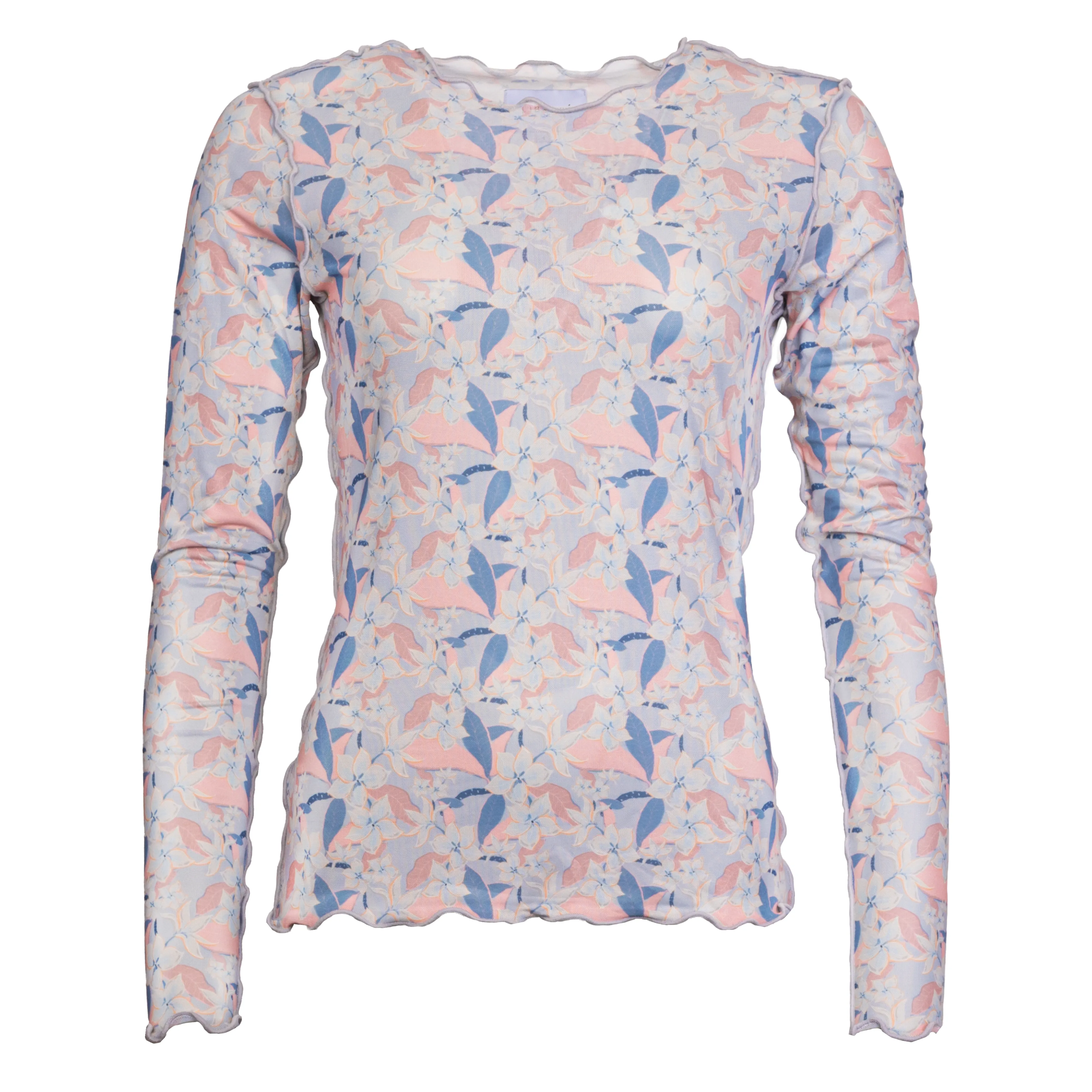 MESH-TOP-2 - LIGHT BLUE ROSE LEAF