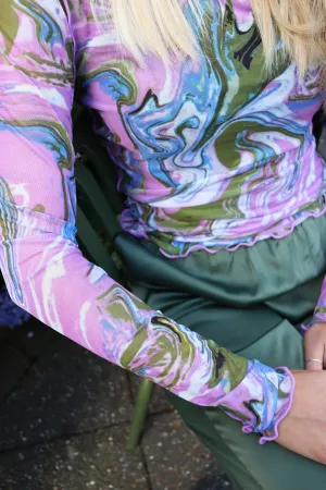 MESH-TOP-2 - PURPLE ARMY MARBLE