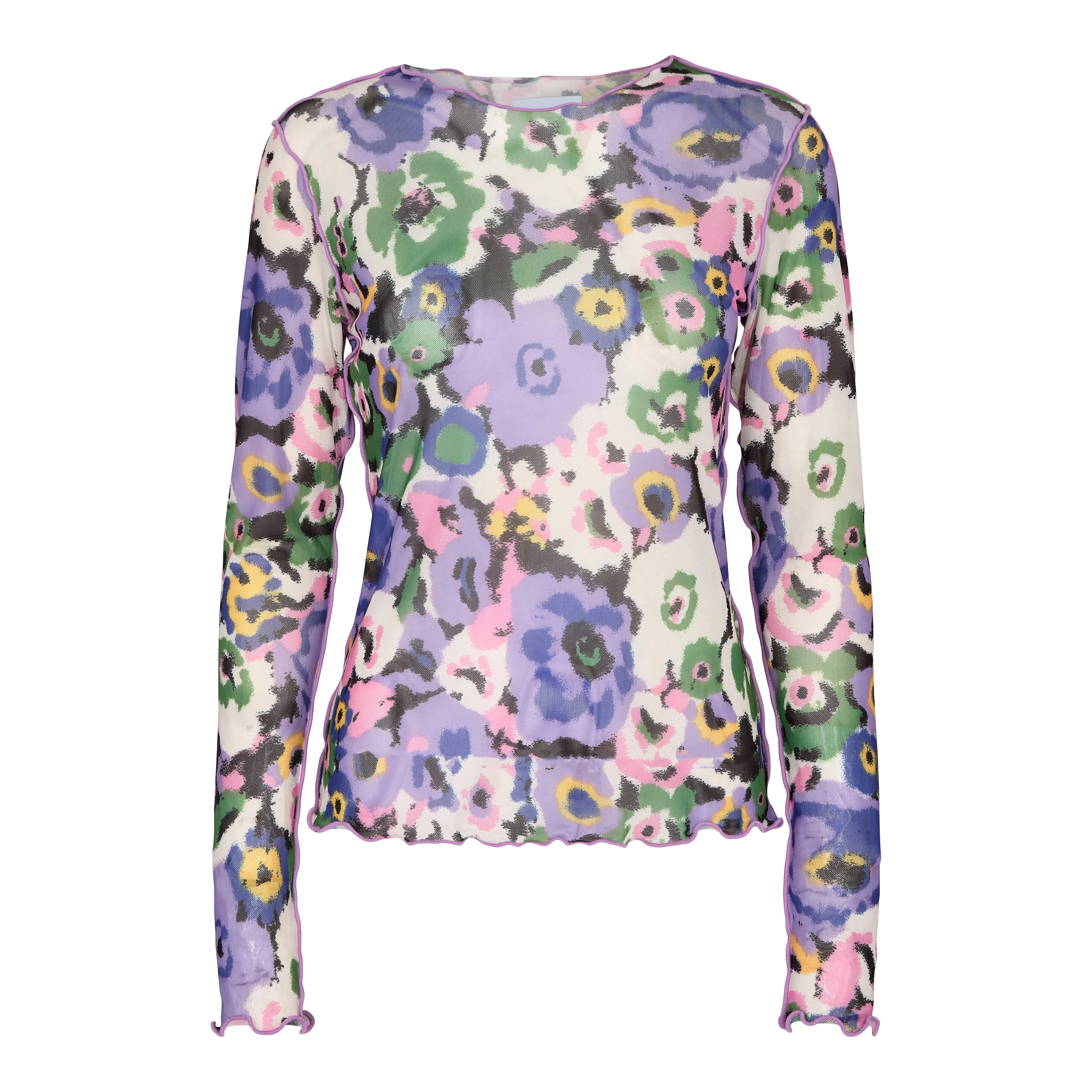 MESH-TOP-2 - PURPLE BLURRY FLOWER