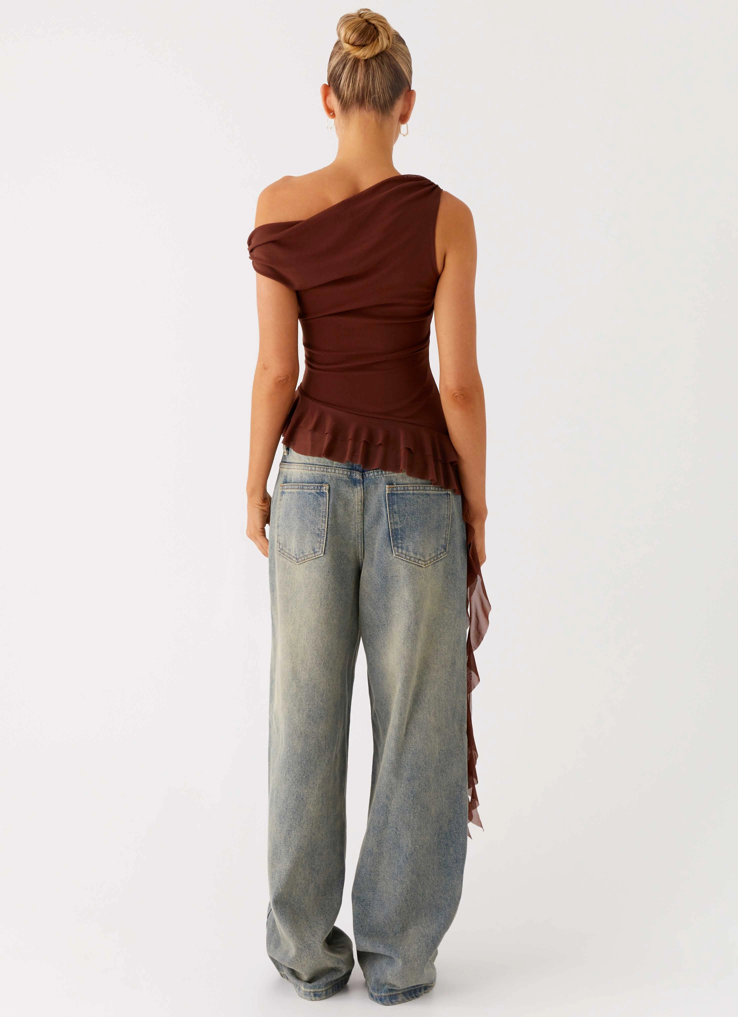 MeshVentilation Roll Up Sleeve System Mica Top - Chocolate