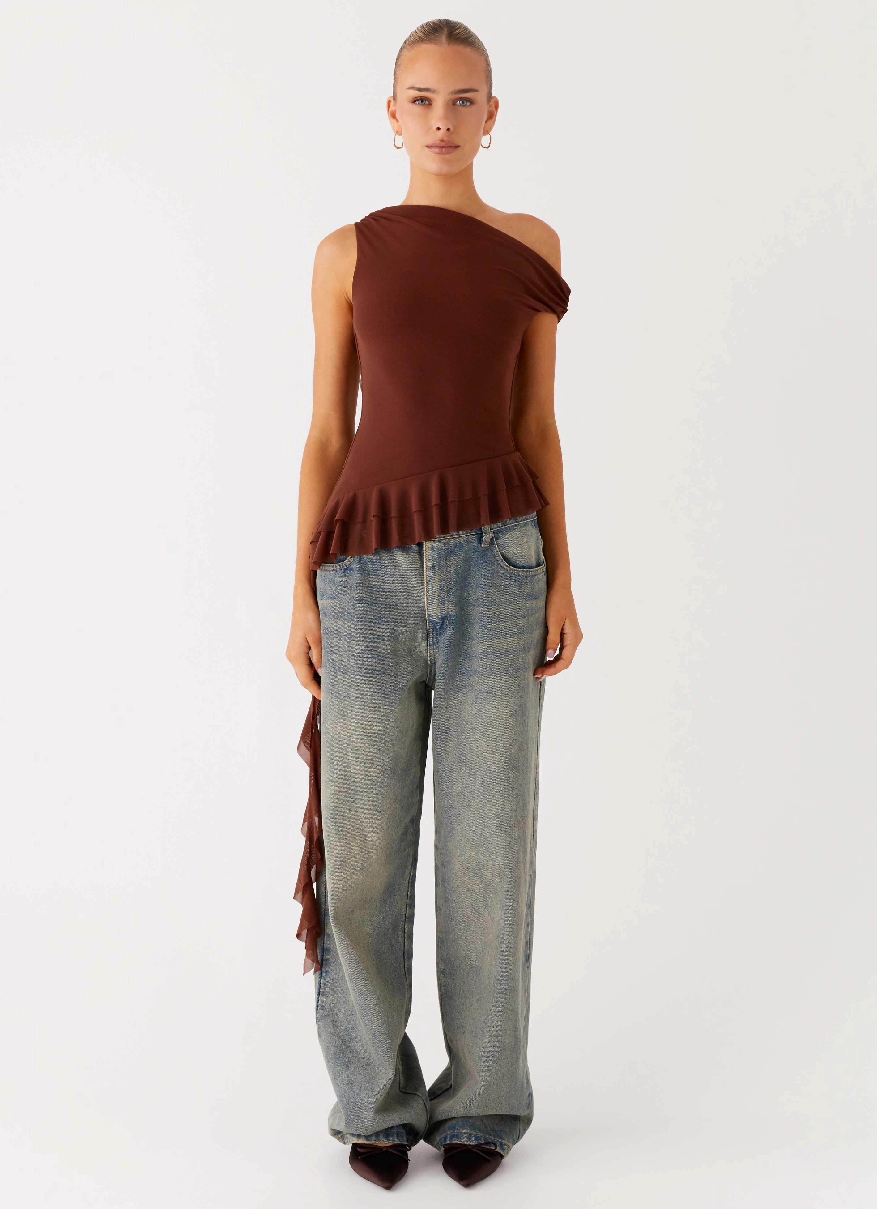 Mica Top - Chocolate Athletic Wear SecurePockets