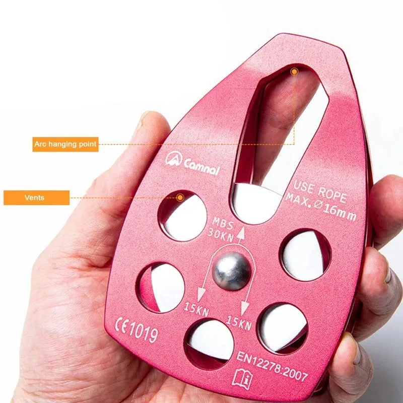Micro Side Swing Pulley 30KN Climbing Rope Pulley Mountaineering Rescue Pulleys Dropship