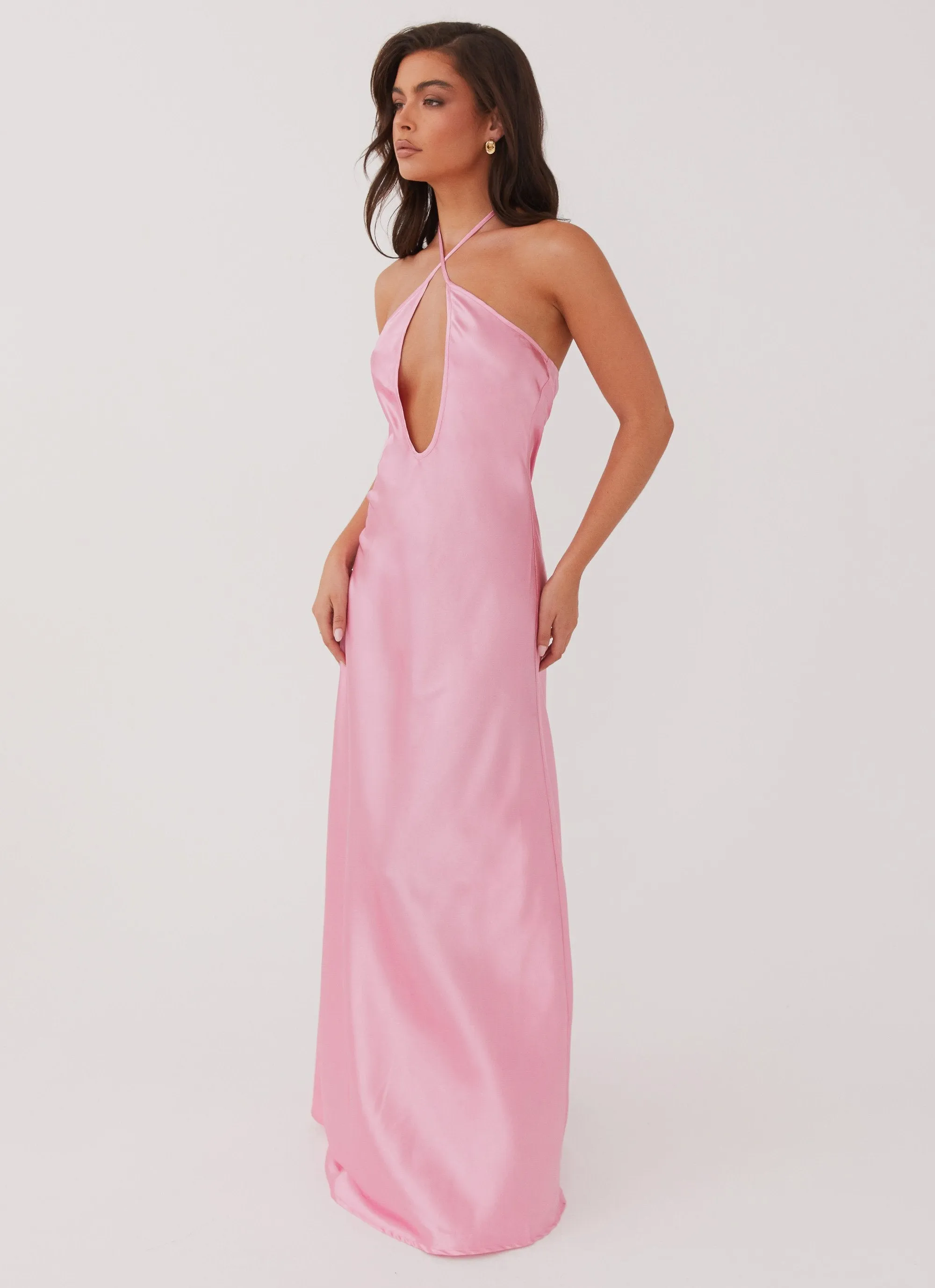 Noir Symphony Maxi Dress - Pink Nautical Look