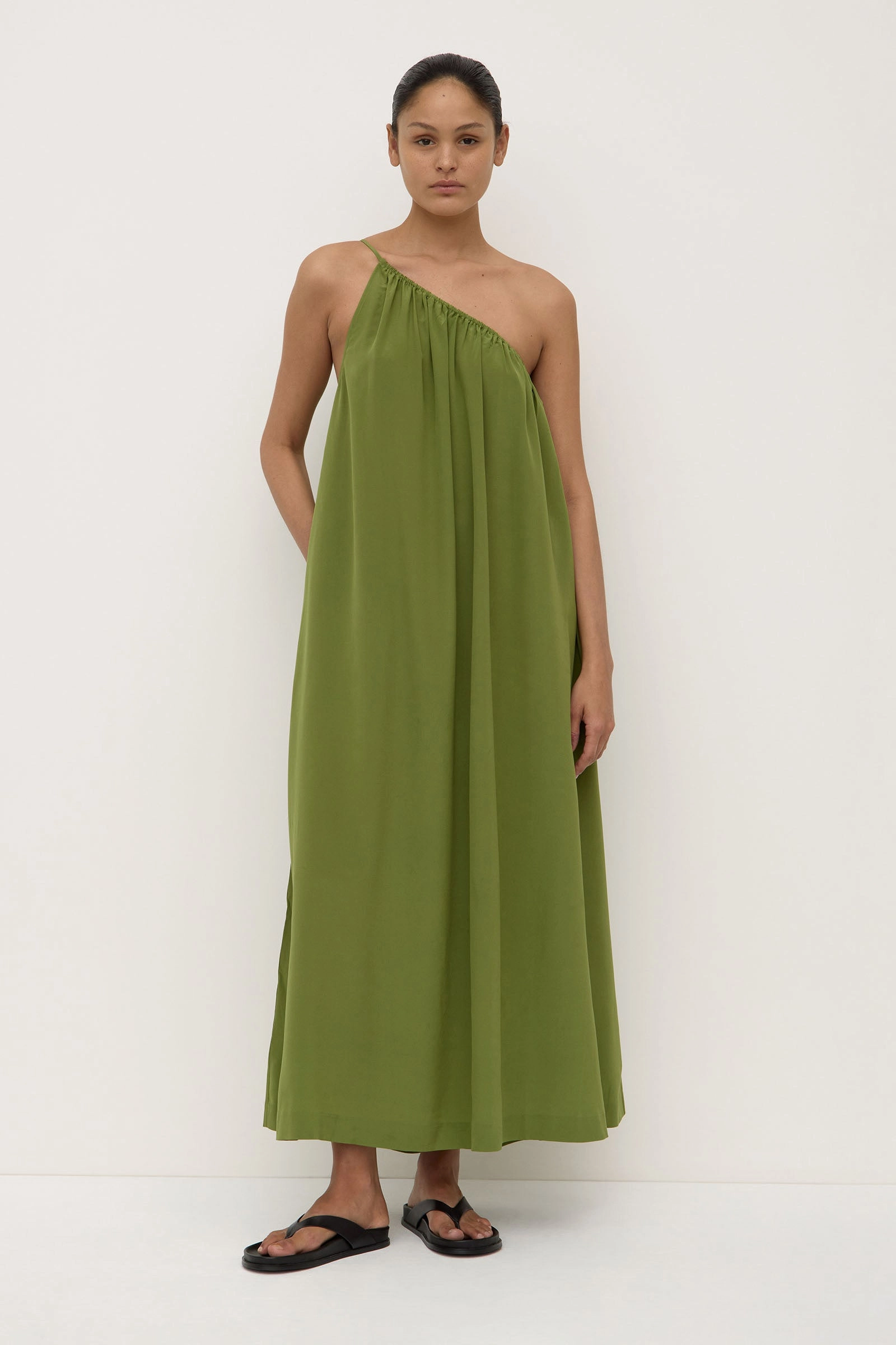 Work Option Mila Asymmetrical Maxi Dress