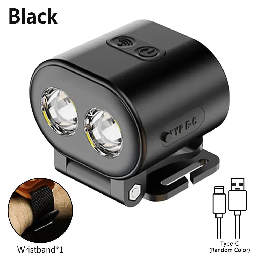 Mini Headlamp Hat Clip Light USB Rechargeable Helmet Headlight Portable LED Sensor Headlight Torch Waterproof Work Light Camping
