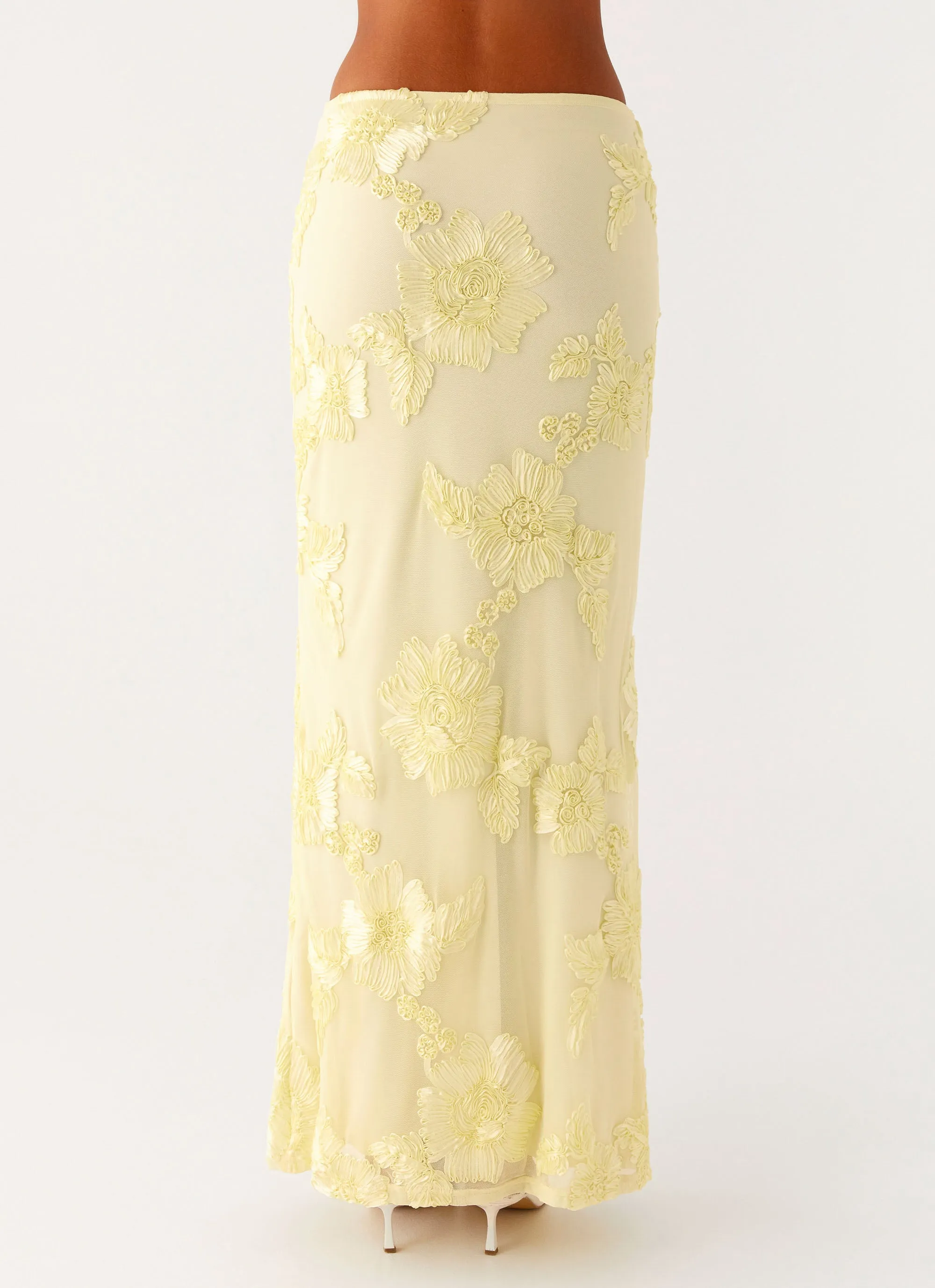 Radiate Maxi Skirt - Yellow Comfortable Feel Tailored Cut