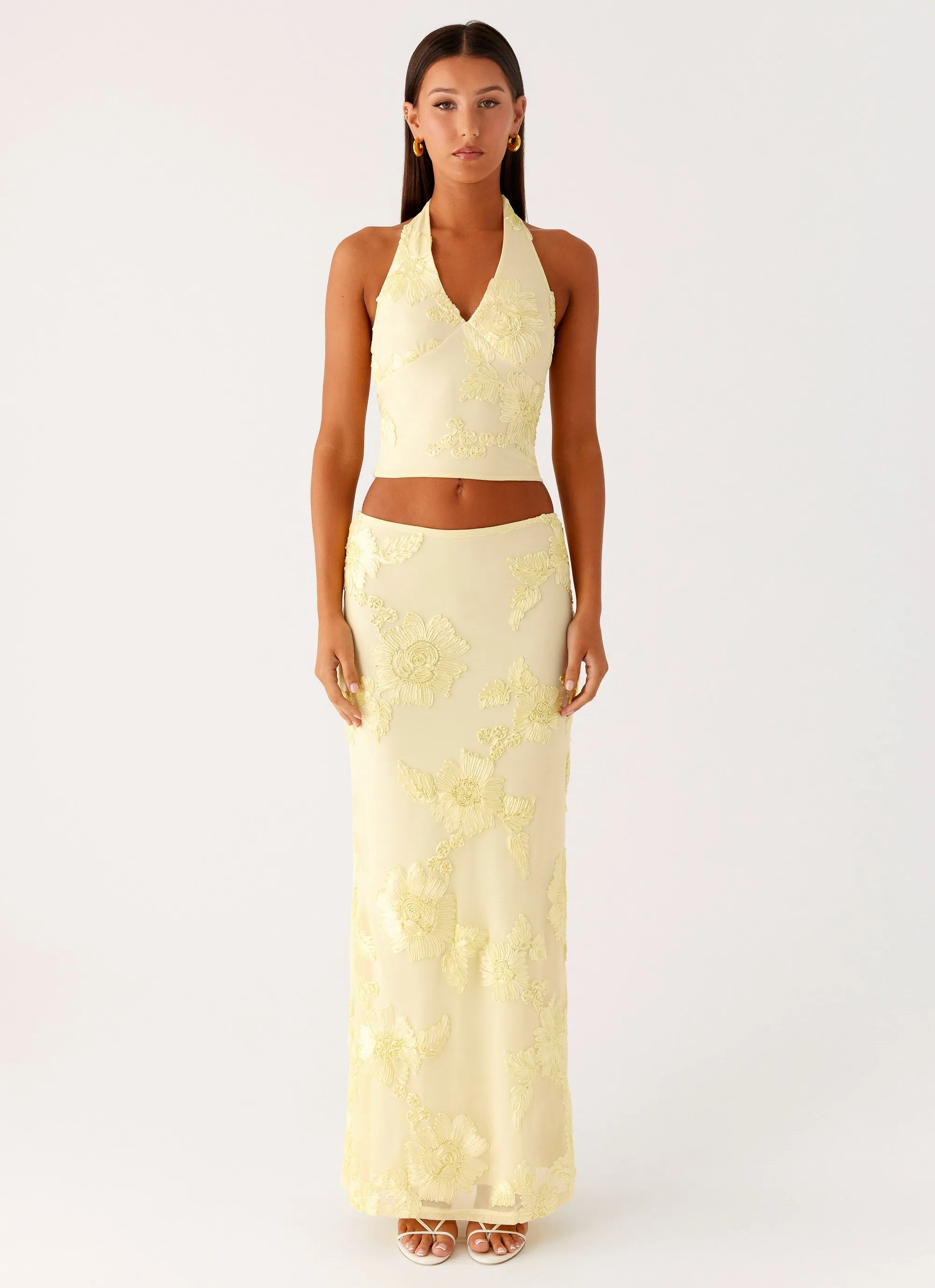 Sustainable Radiate Maxi Skirt - Yellow