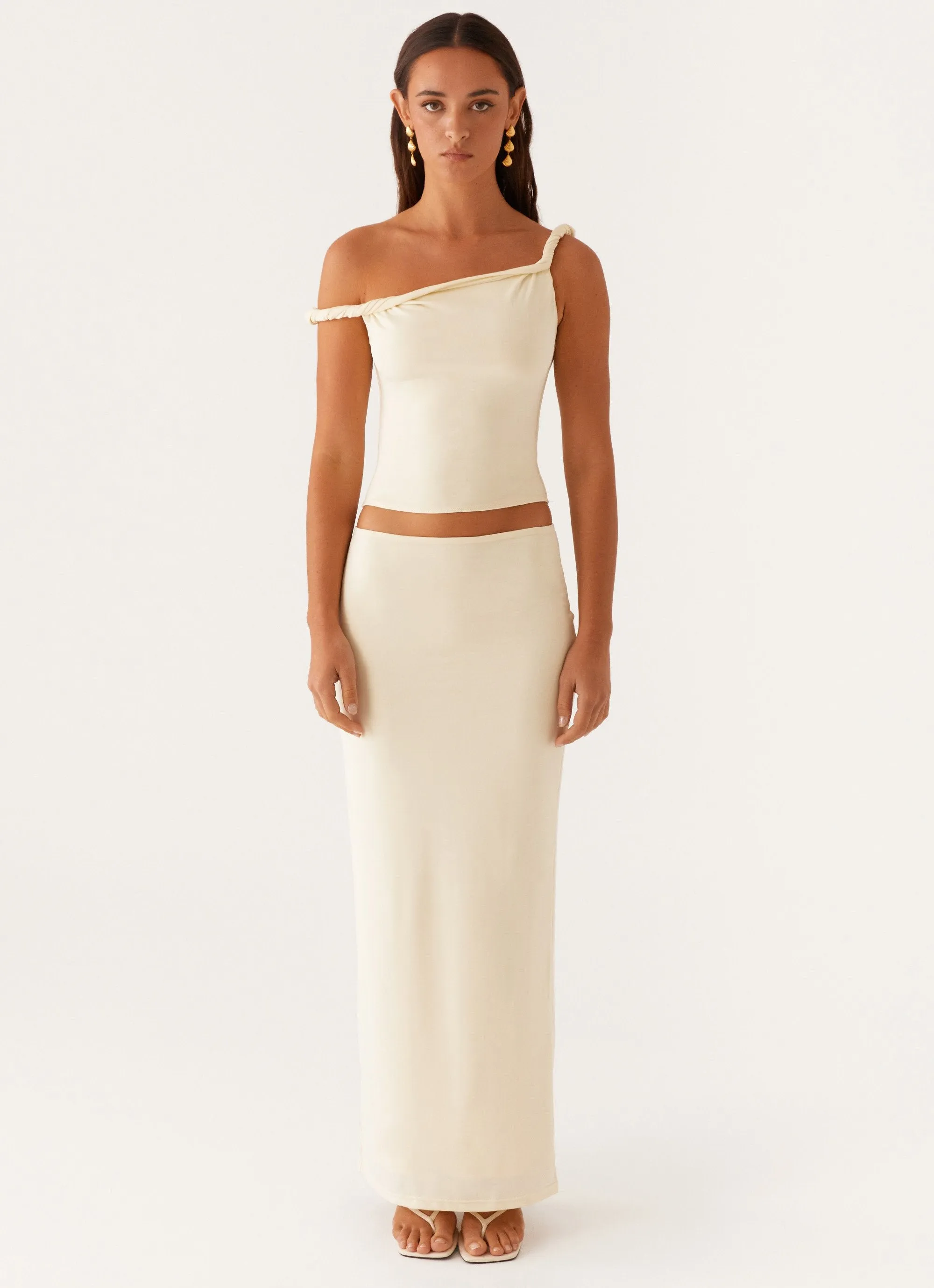 Tie Dye Style Solace Soul Maxi Skirt - Yellow