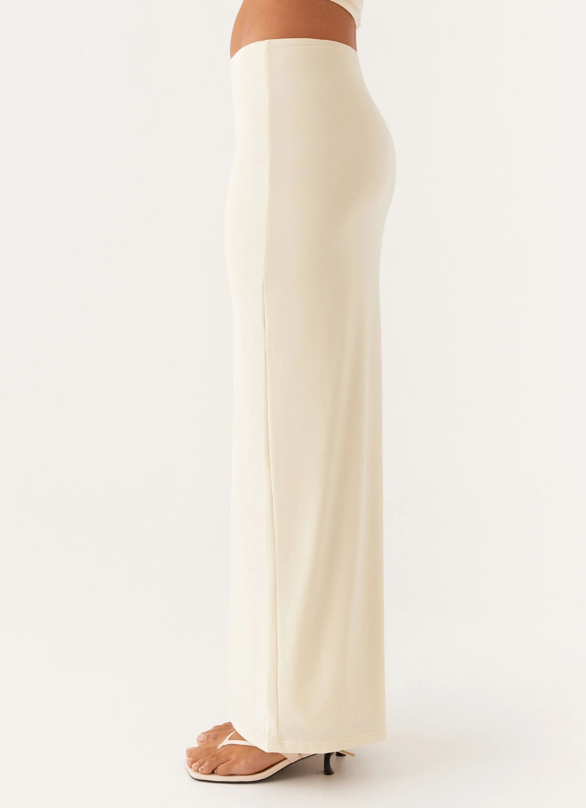 Refined Texture Wrap Front Solace Soul Maxi Skirt - Yellow