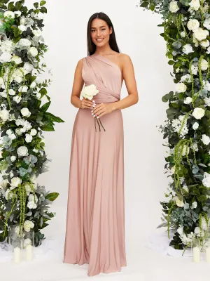 Multi-way Slinky Maxi Dress / Blush Office Friendly