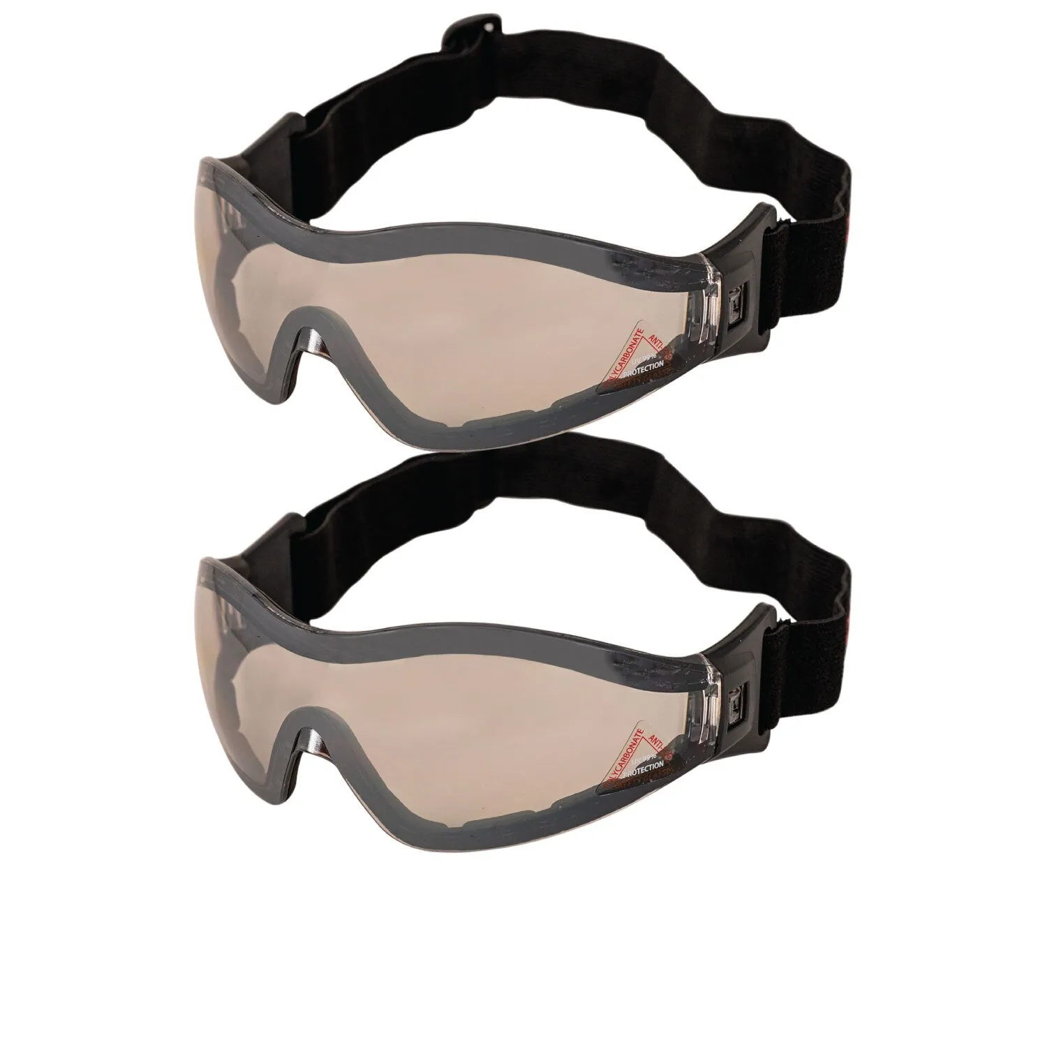 Mirage Safety Glasses with Adjustable Elastic Band, Anti Scratch-Fog Lens