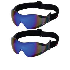 Mirage Safety Glasses with Adjustable Elastic Band, Anti Scratch-Fog Lens