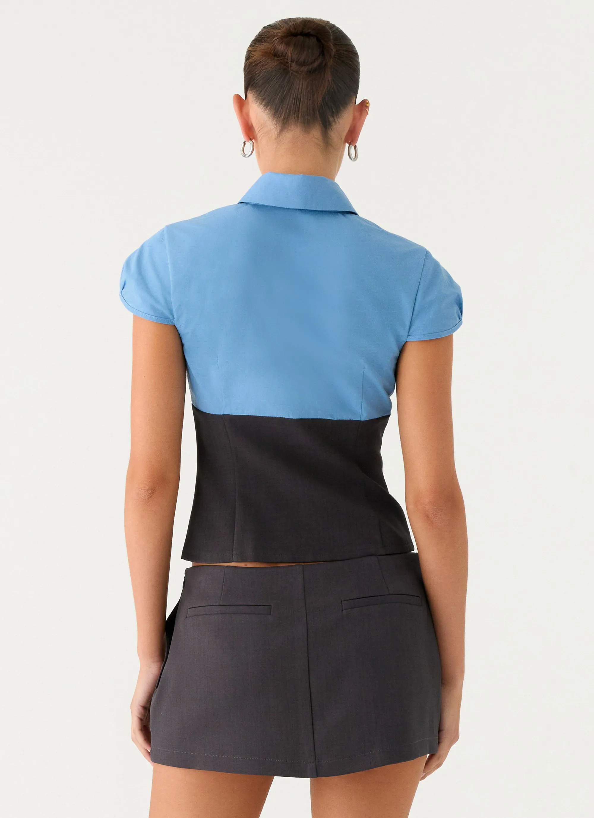 Mirna Micro Skort - Charcoal Design Detail