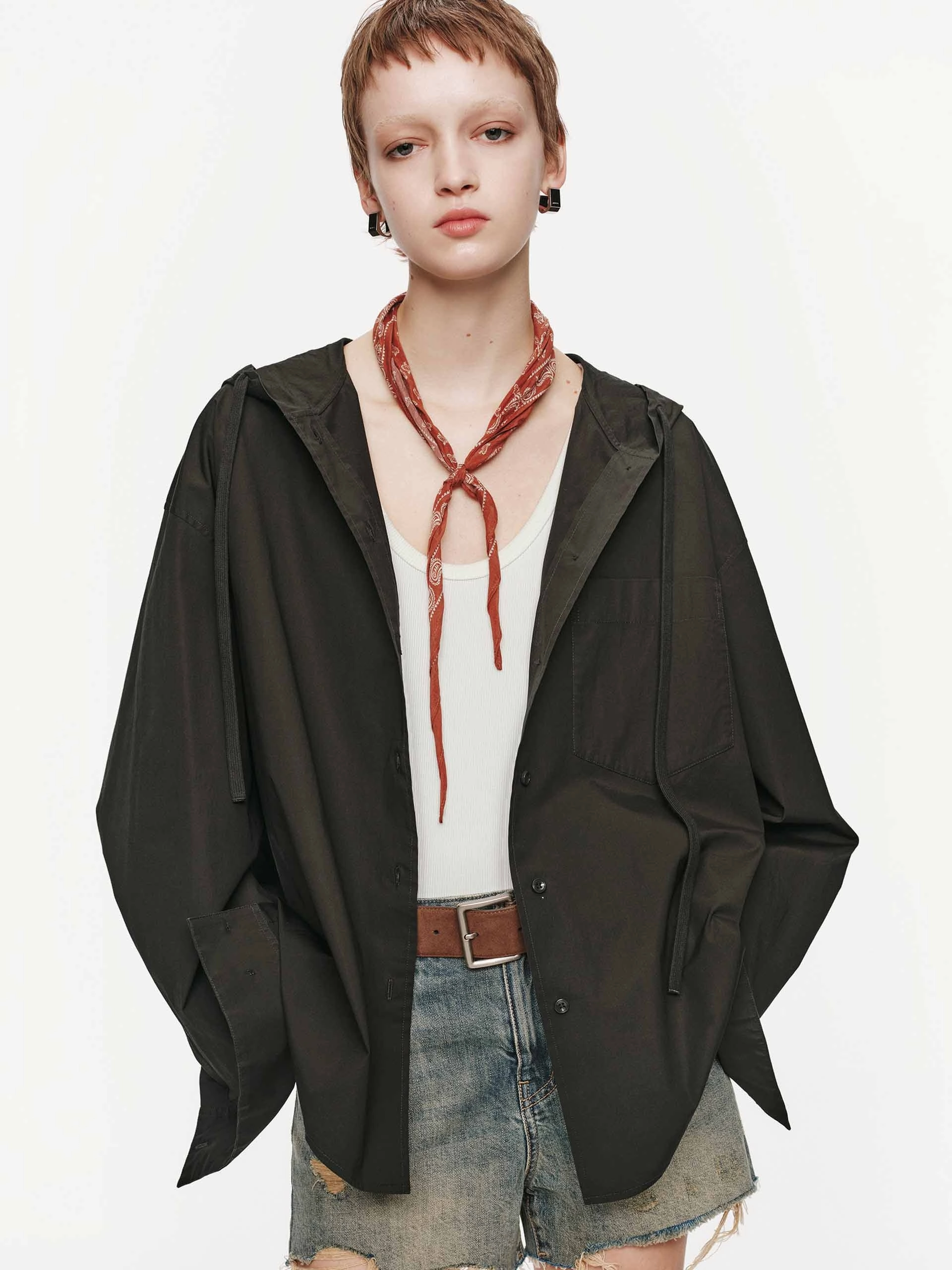 Cotton Blend Hooded Jacket Heat Guard