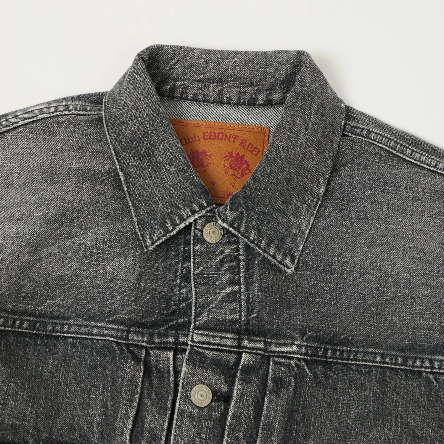 Full Count 2102 13.7oz Type II Denim Jacket - Black 'Dartford' Wash QuickDry Fabric