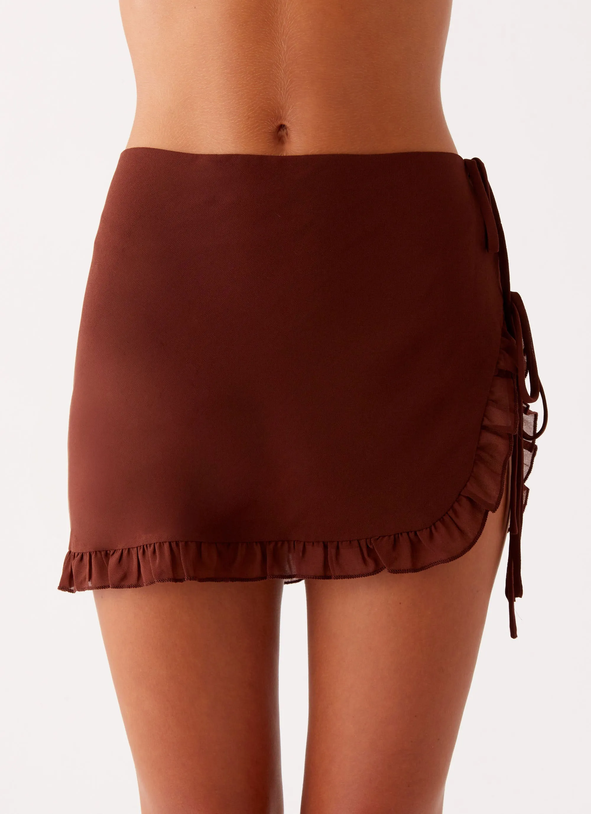 Iggy Mini Skirt - Chocolate Relaxed Mood