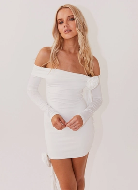 Back-Pocket Cecilia Rose Mini Dress - White