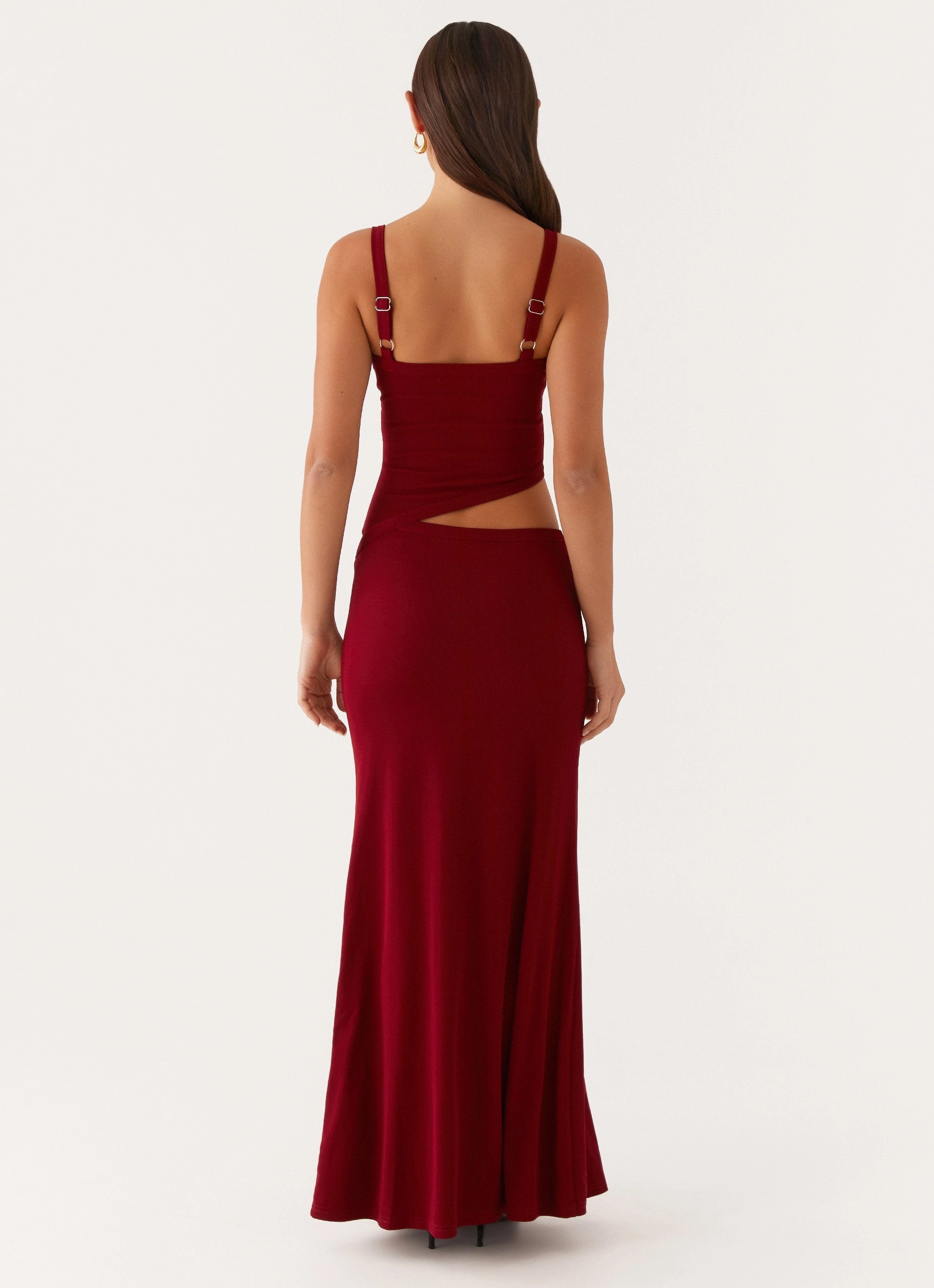 Jocelyn Maxi Dress - Maroon Clean Style