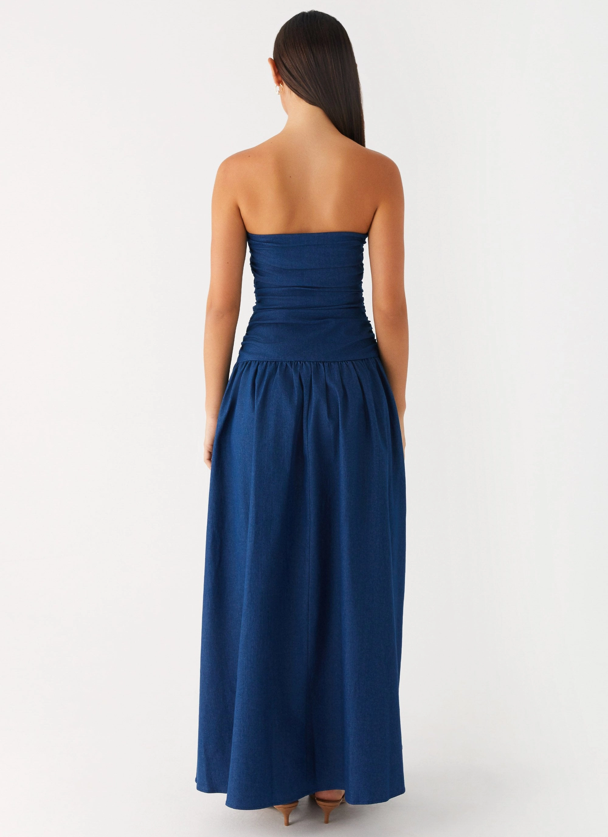 Luxe Mood Carmel Denim Maxi Dress - Indigo