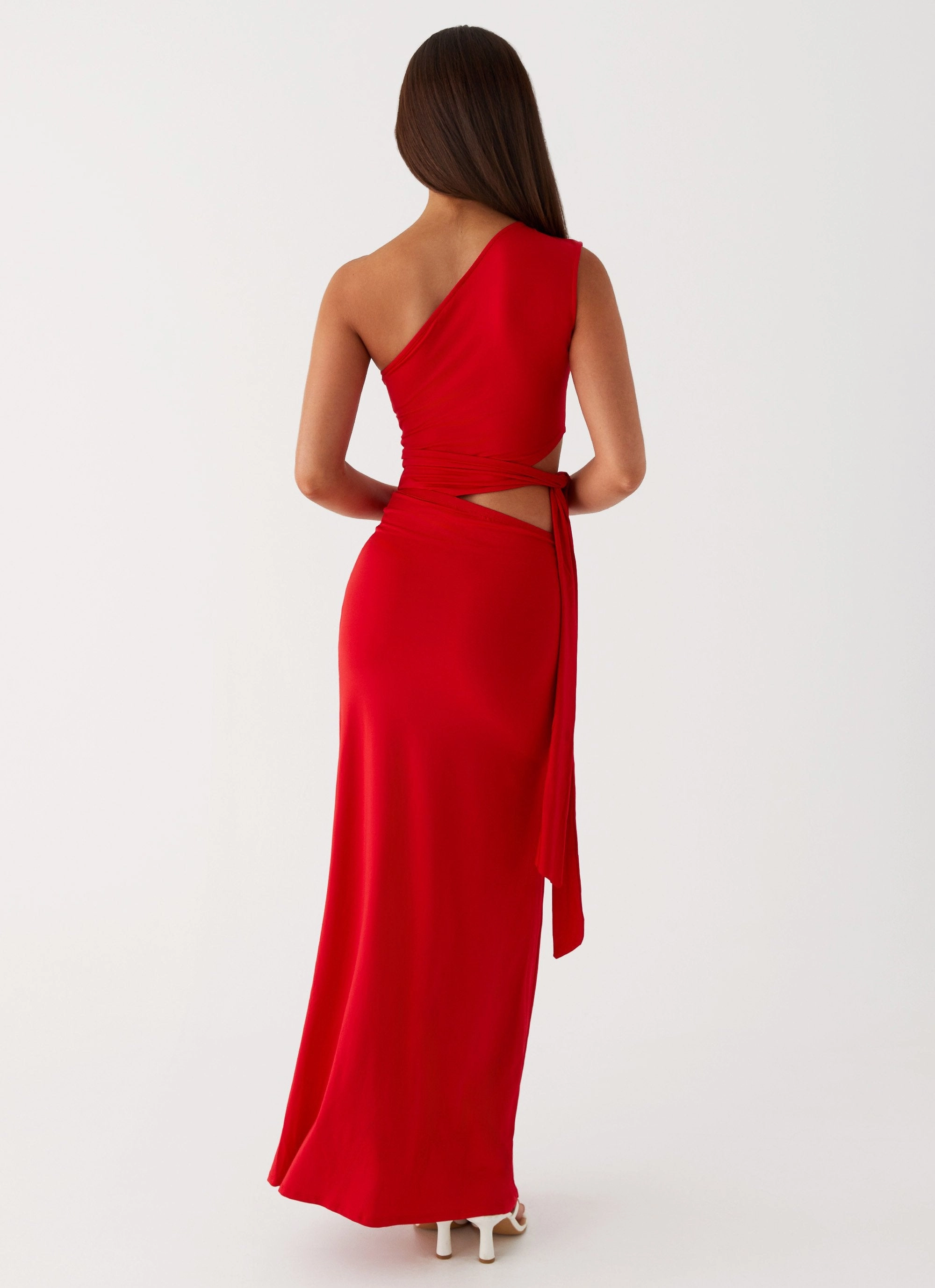 Love Me Tie Maxi Dress - Red Formal Look Classy Look