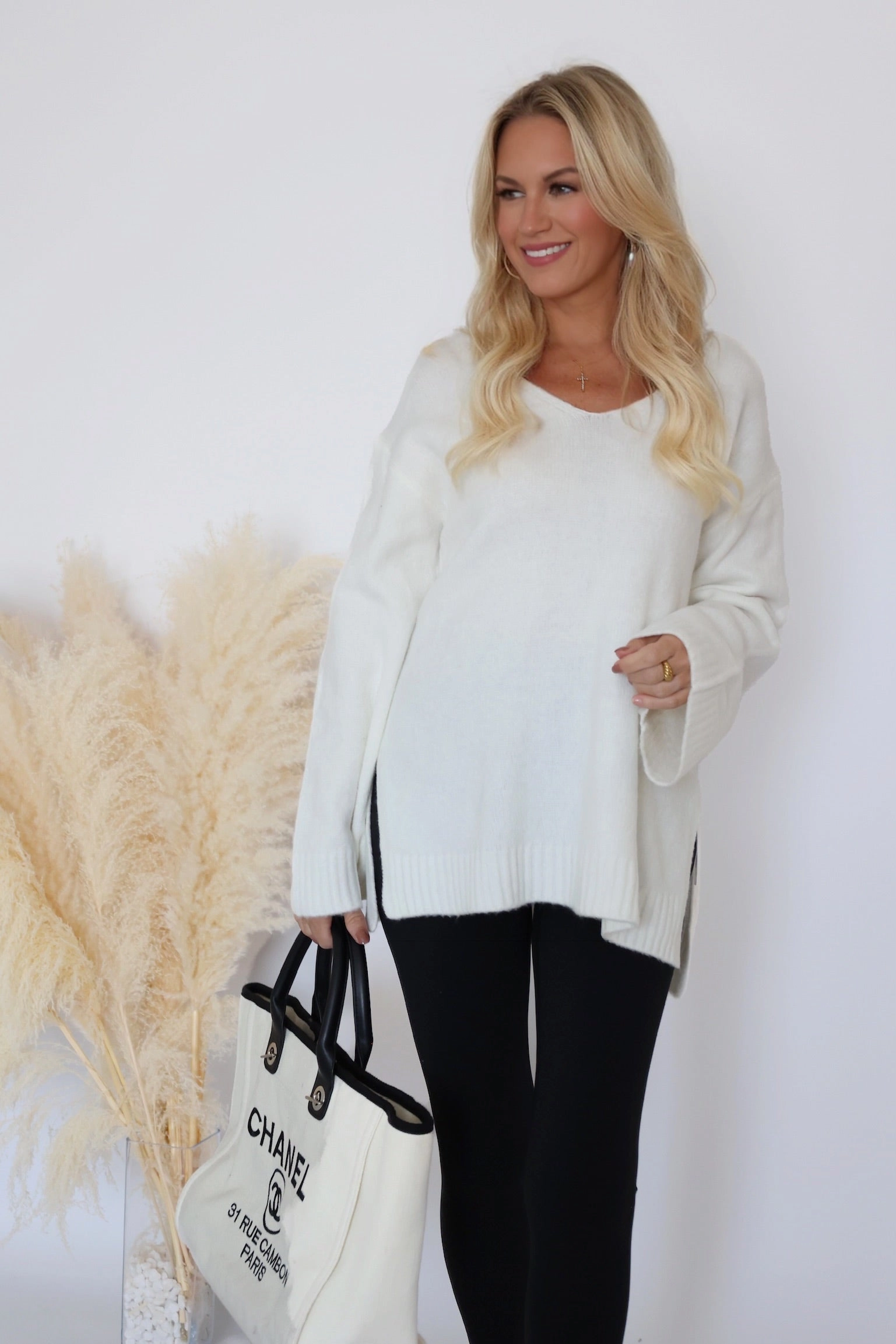 ReinforcedArmholes anti static coating Modern Sweater- Sea Salt (FINAL SALE)