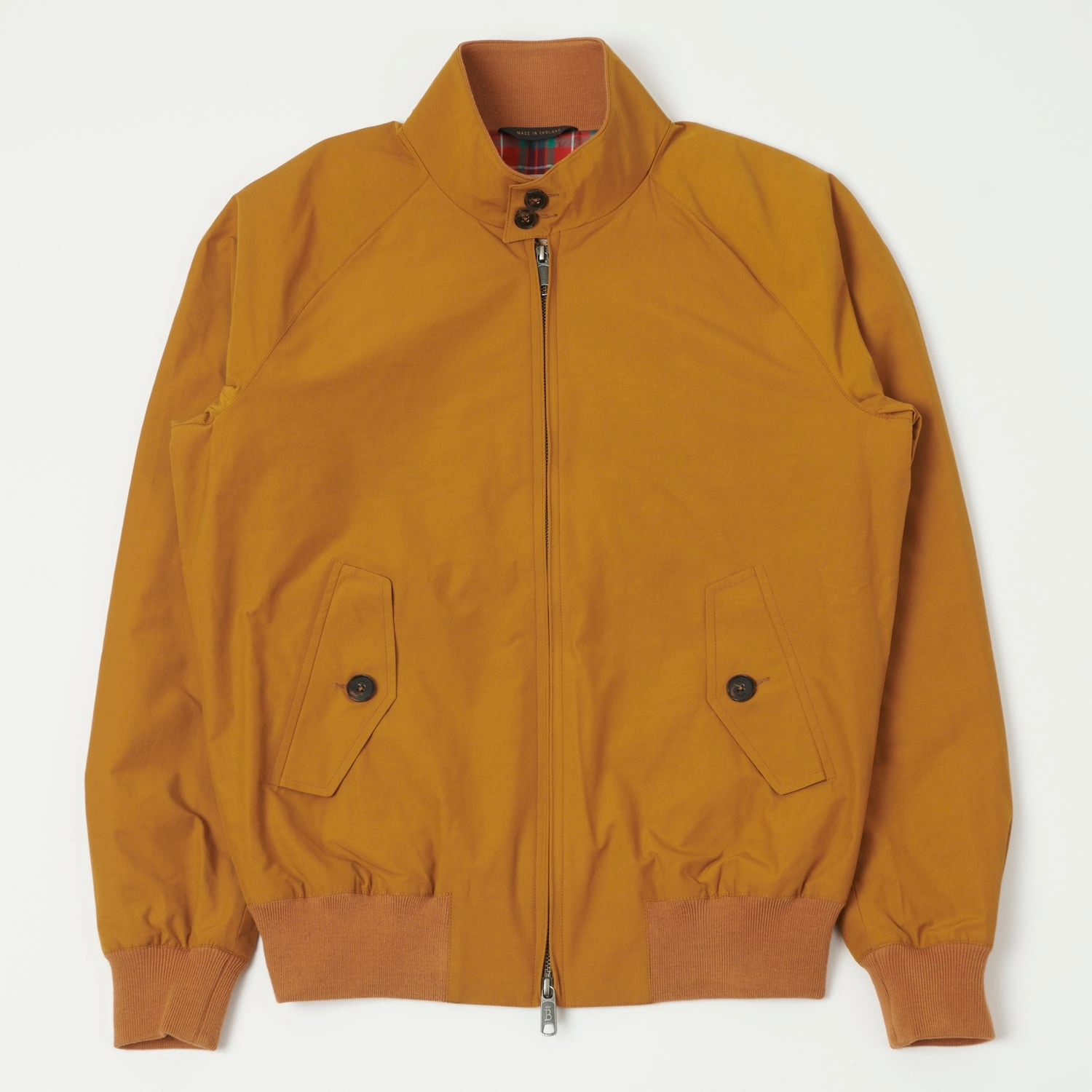 Baracuta G9 'Baracuta Cloth' Harrington Jacket - Pumpkin Spice FoldableStorageCapability Mesh Ventilation Panels