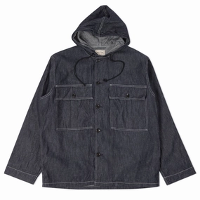 Spellbound Lightweight 6oz Denim Military Jacket - One Wash Sleek Outdoor Look