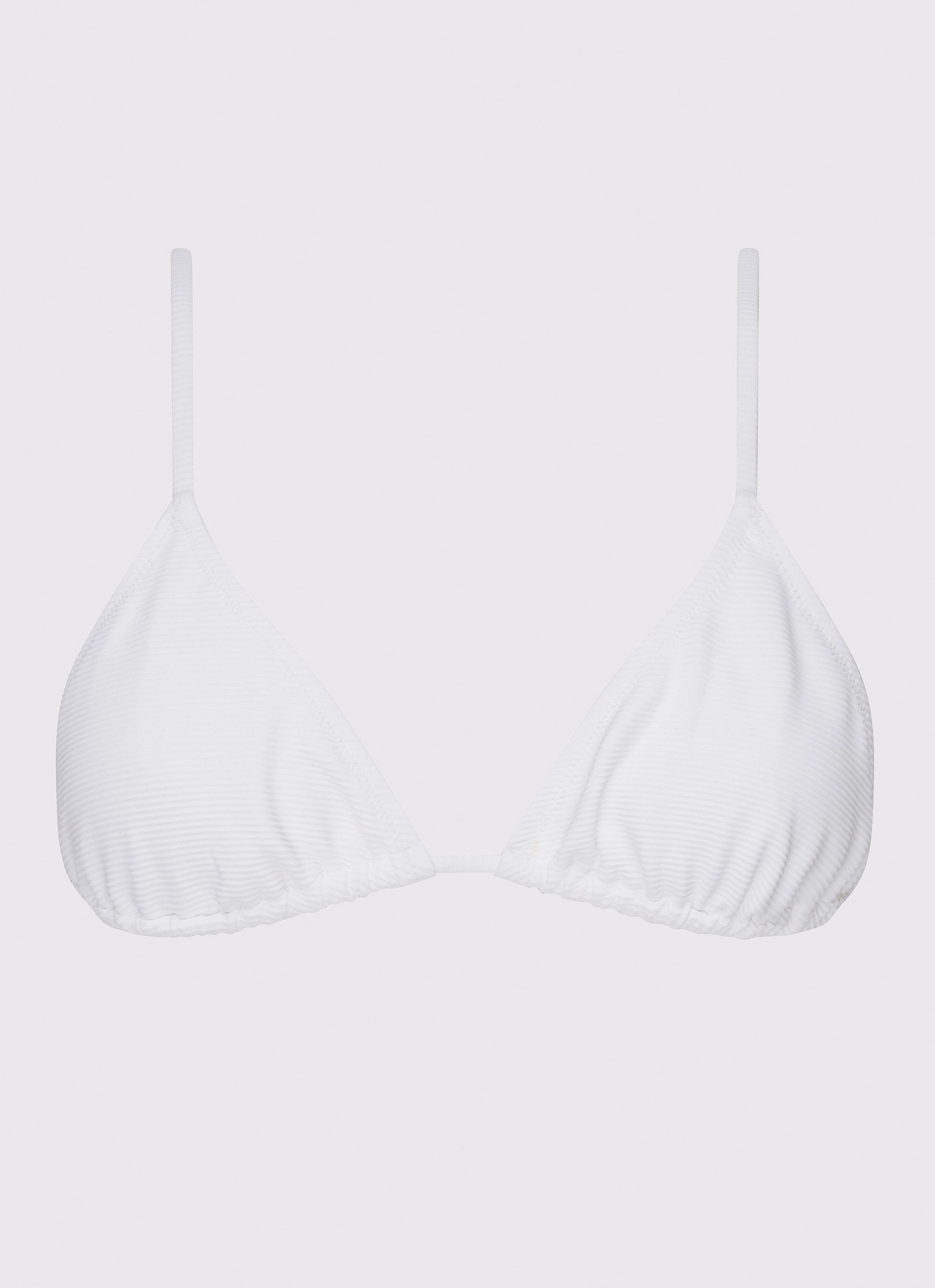Moisture Wicking Interior Calista Bikini Top - White