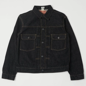 Freewheelers & Co Motor Psyclone 507B 14oz Type II Denim Jacket - Black Ripstop Technology MoistureWickingLining
