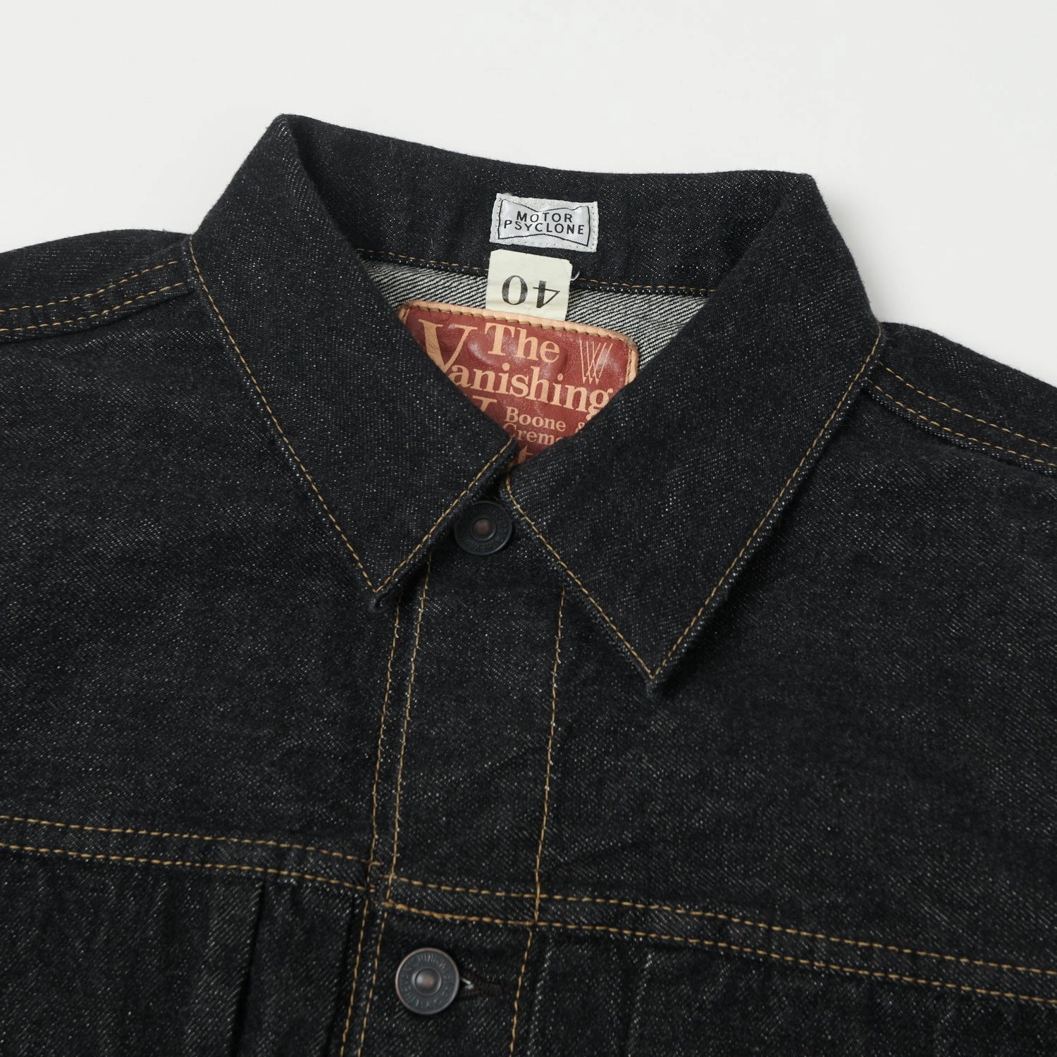 Thermal Retention Layer Freewheelers & Co Motor Psyclone 507B 14oz Type II Denim Jacket - Black