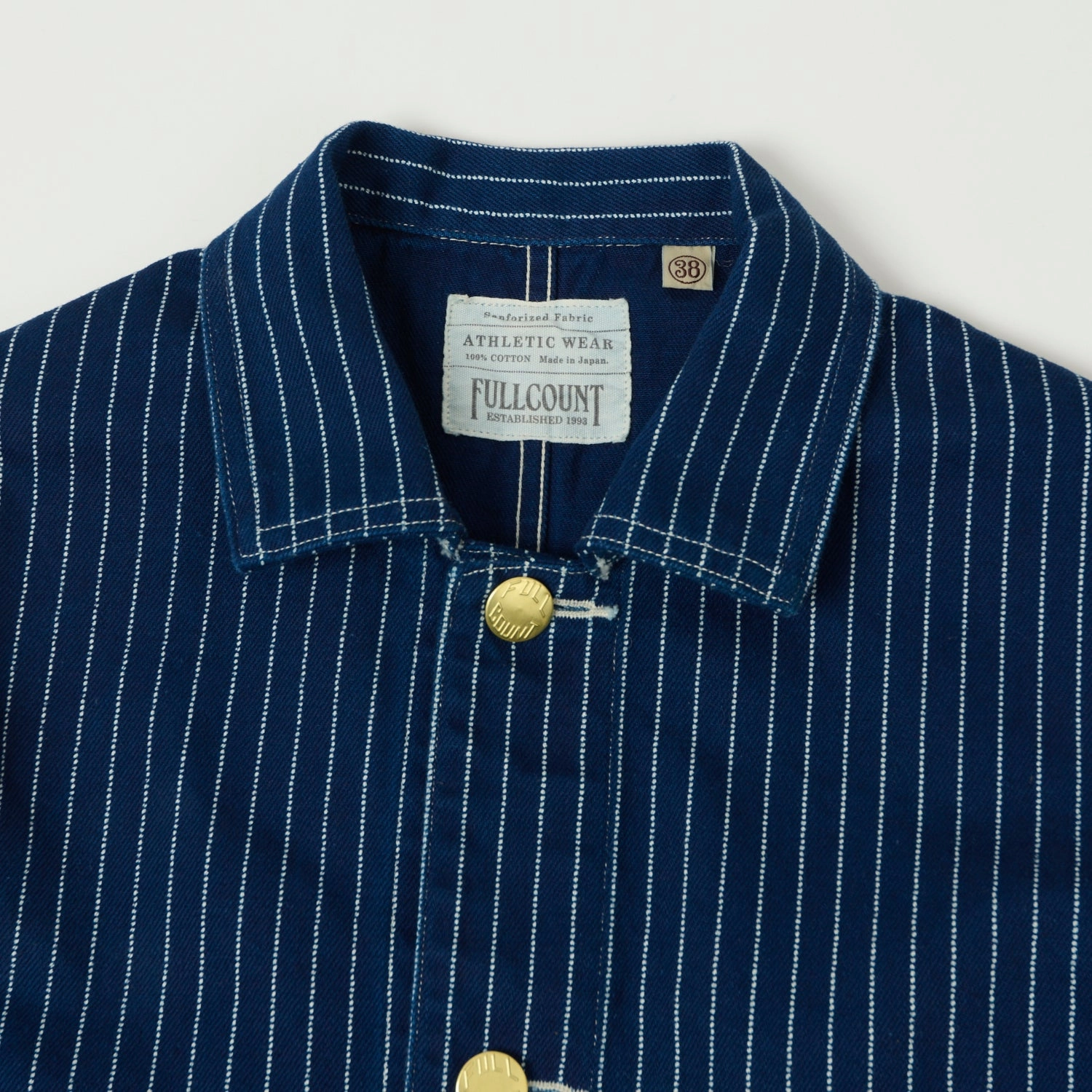 Full Count 2015 Early 1900s Wabash Chore Jacket - Indigo HeatRetentionTechnology AntiStaticCoating