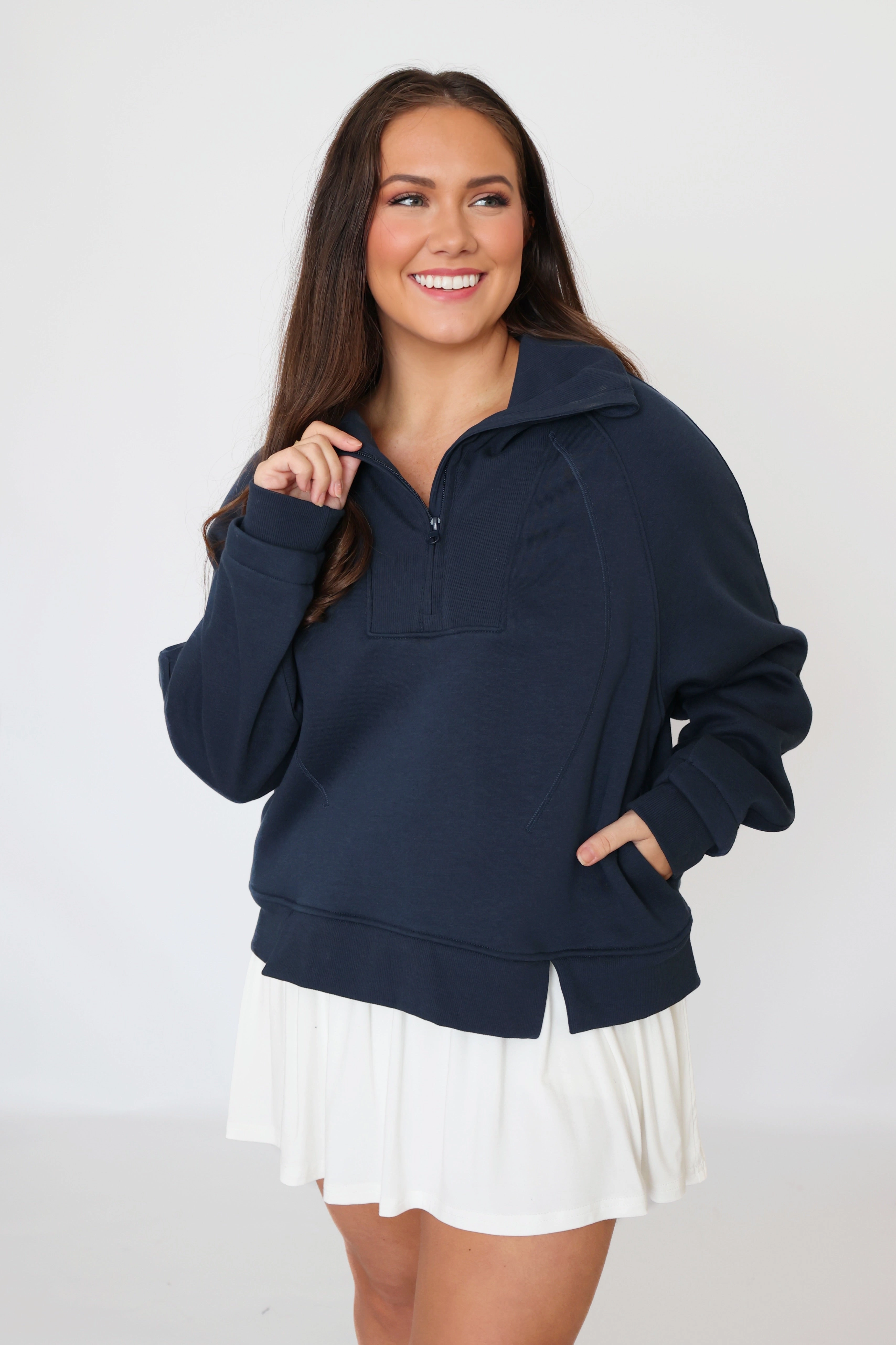 Mollie Half Zip Pullover Water resistant coating Quick Dry Technology