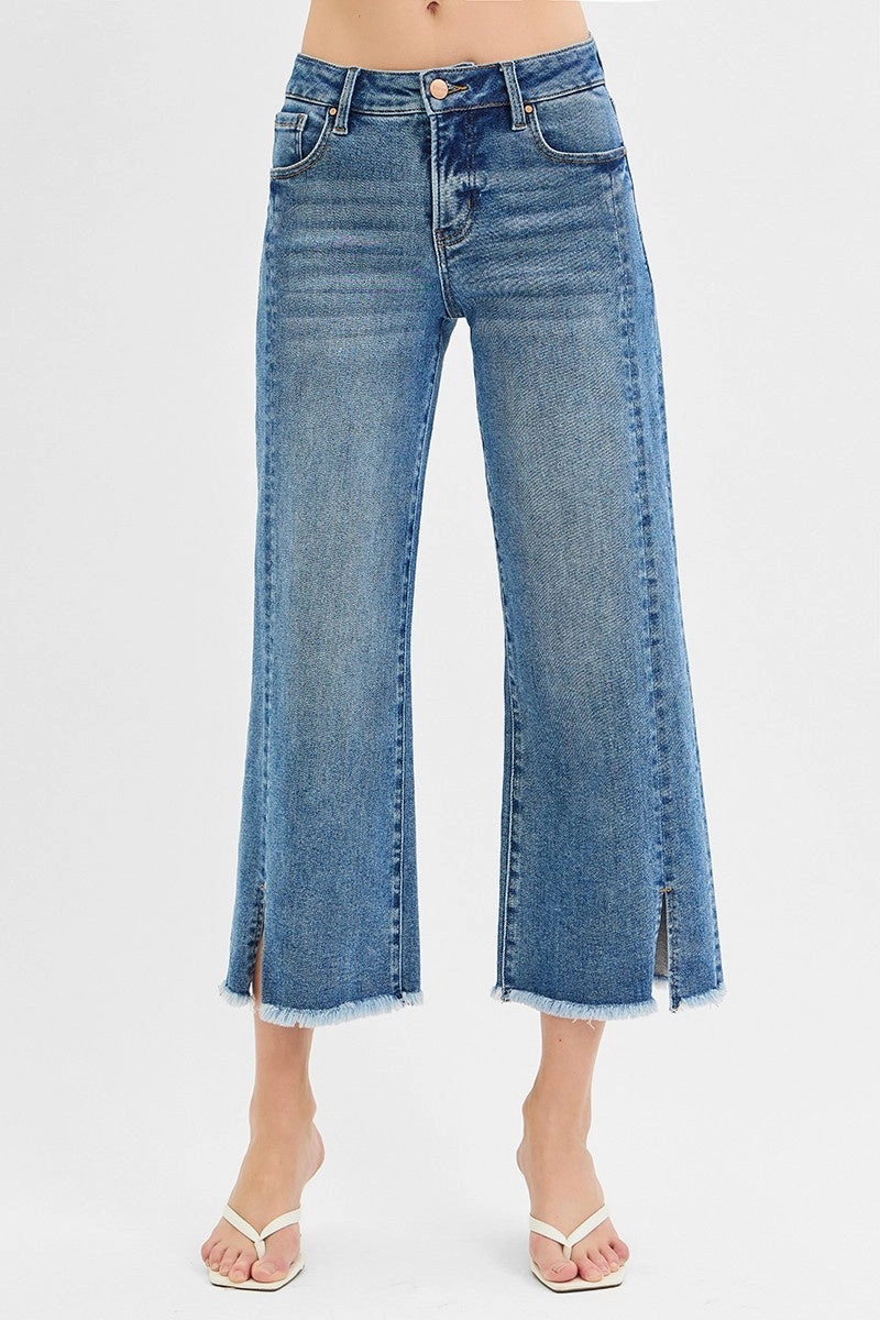 BioBased Fiber DoubleLayered Collar Molly Mid Rise Jeans