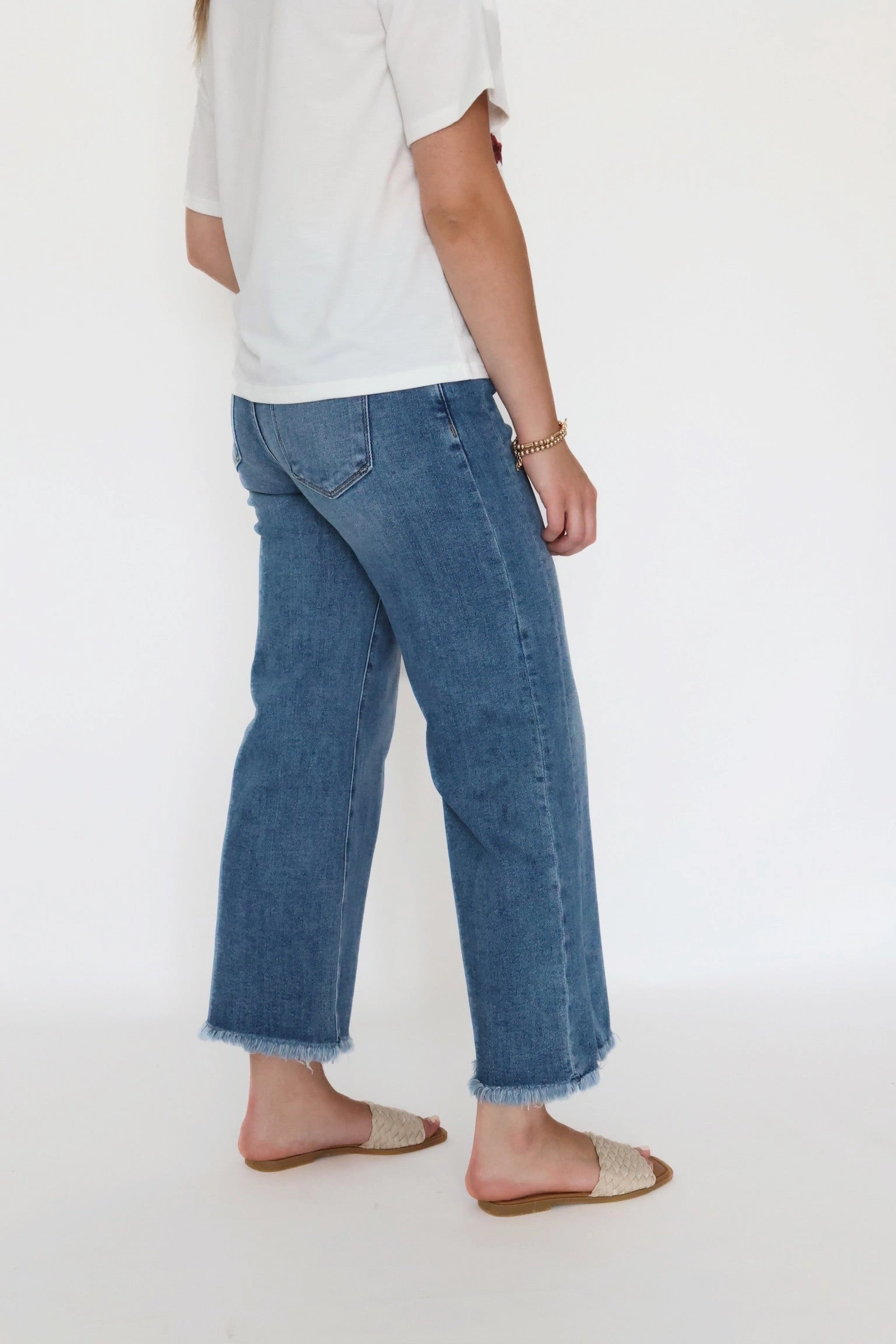 Molly Mid Rise Jeans Flatlock Seams RibbedCollar